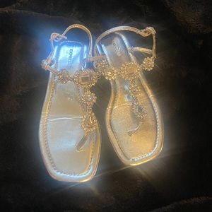 silver Express sandals
